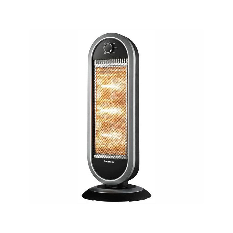 Stufa alogena – Roty 30×30×h70 cm 400/800/1200 W finitura nera – Syntesy