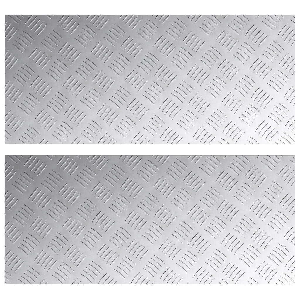Pannelli in Alluminio a Righe 2 pz Antiscivolo 90x40 cm