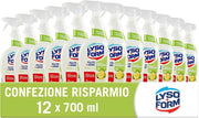 LYSOFORM SPRAY TUTTO IN 1 SET 12 PZ X 700 ML PULITO E IGIENE TE VERDE LIMONE