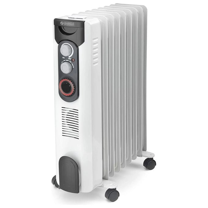 Olimpia Splendid 99617 Caldorad 9TT Radiatore ad Olio 2000W 9 elementi Timer 24h Funzione ECO per ambienti fino a 75 m³ colore Bianco