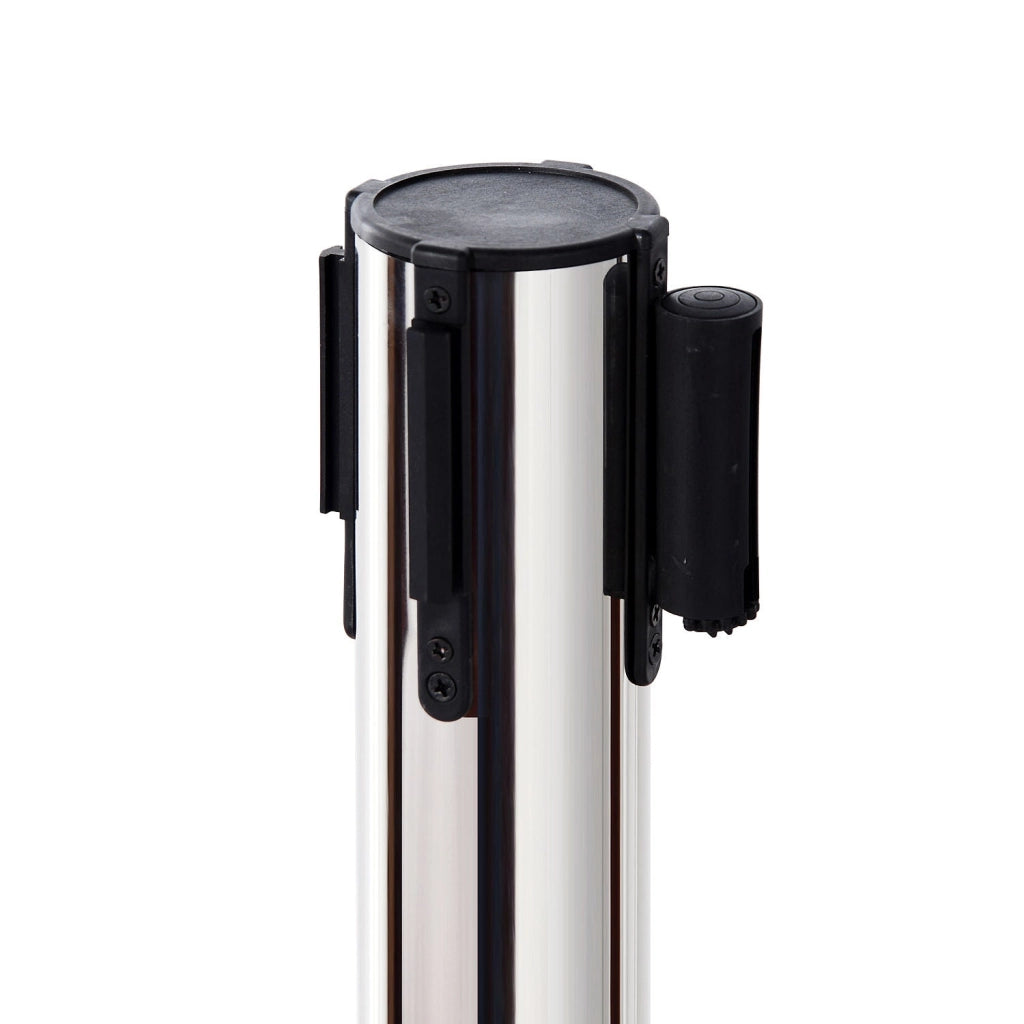 2 Colonnine Tendinastro di 2m in Acciaio Inox e Nylon Ø32x90 cm
