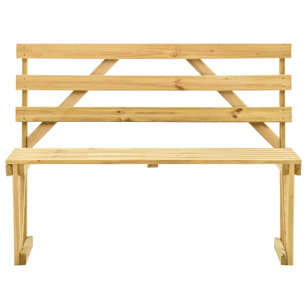 Panchina da Giardino | Panca da Giardino 120 cm in Legno di Pino Impregnato