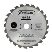 DISCO DI RICAMBIO PER SEGA CIRCOLARE CON BANCHETTO CARDINALE Ø 250 mm - 24 denti - CARDINALE