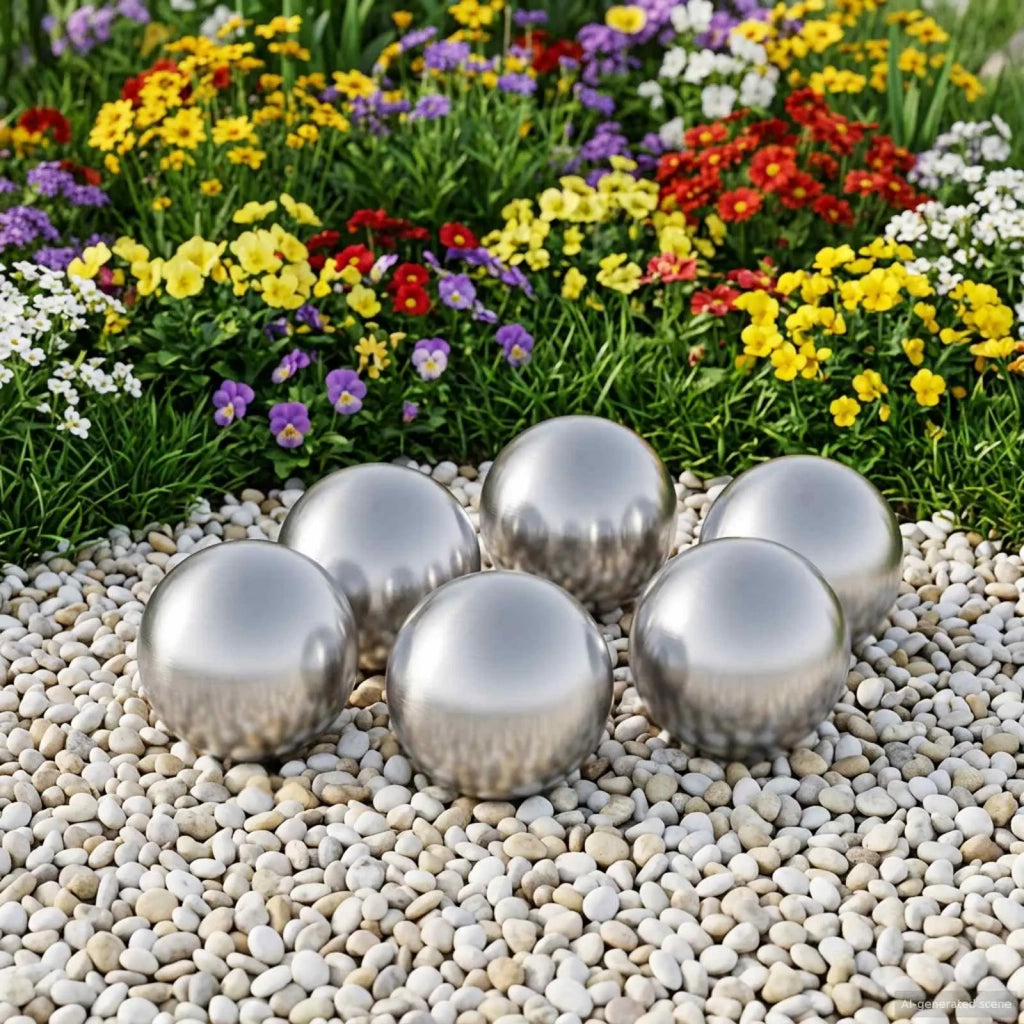 Palla Spazzolata 6 pcs Ø 7,5 cm Acciaio Inossidabile 201 42008413