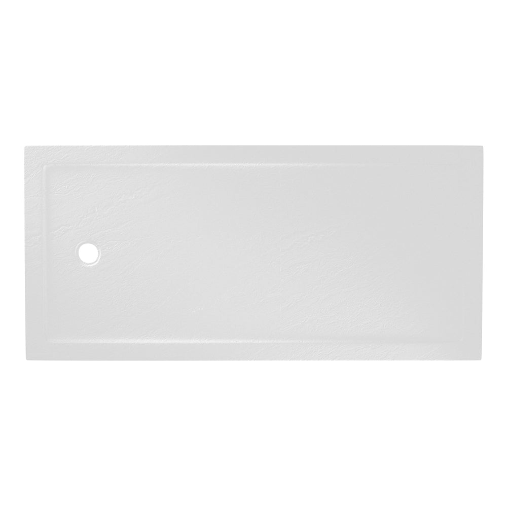 Piatto doccia 70x170 effetto pietra bianco in acrilico altezza slim | Petra