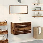 vidaXL Armadio per Lavabo da Bagno Legno vecchio 80 x 38.5 x 48 cm