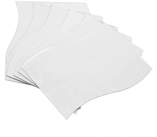 Set di specchi da parete da 6 - Specchi da parete ondulati - Decorazione per la cabina da bagno - Adesivi per parete - Antibatterico - Multifunzionale 12 x 10 cm - Adesivo per parete