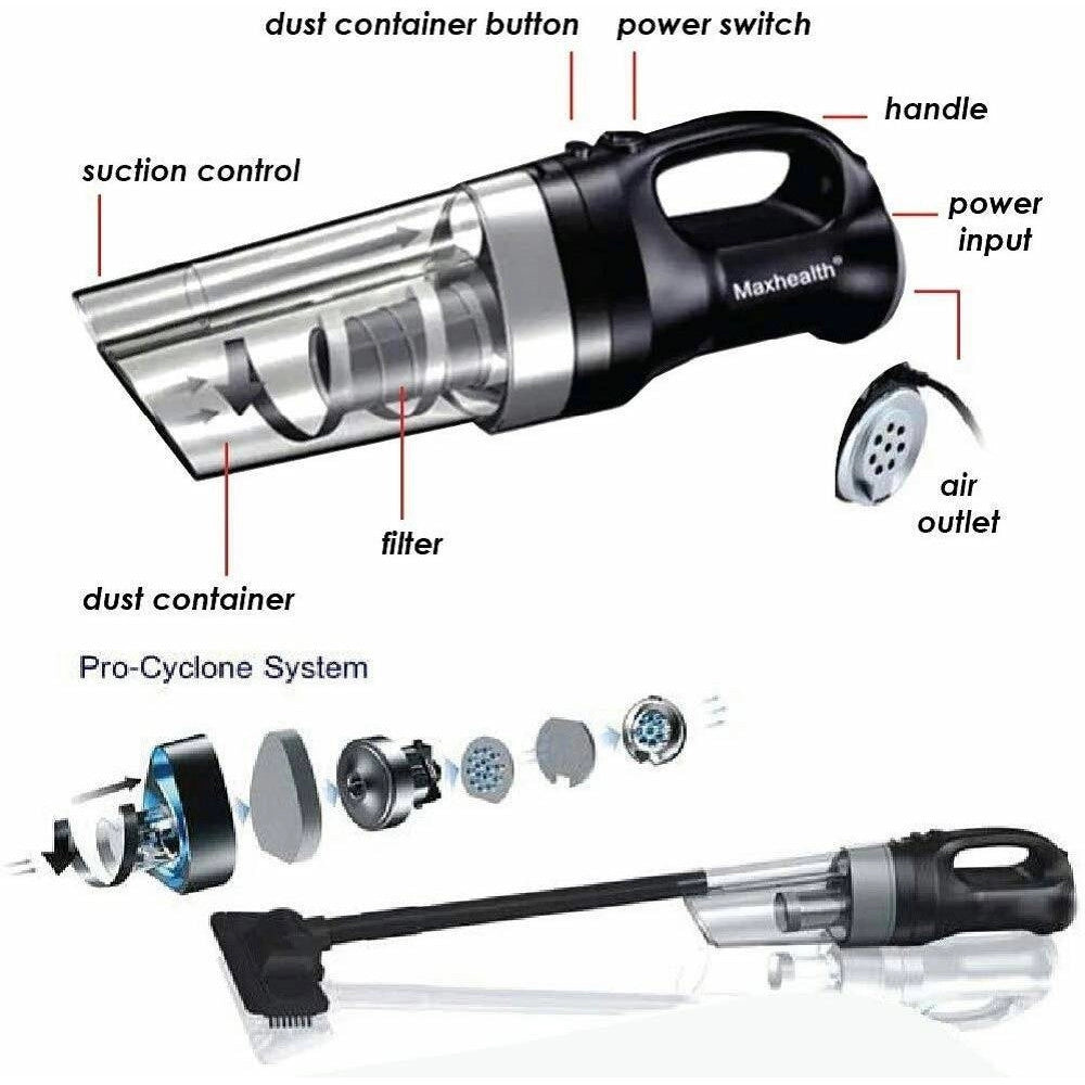 Trade Shop - Scopa Elettrica Aspirapolvere Cordless Turbo Cyclone No Sacchetto 350w Ricaricabile -