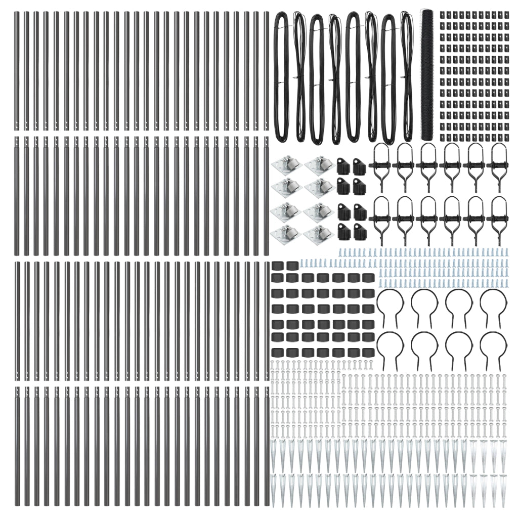 Recinzione Esagonale Grigia 1.5x100 m Acciaio