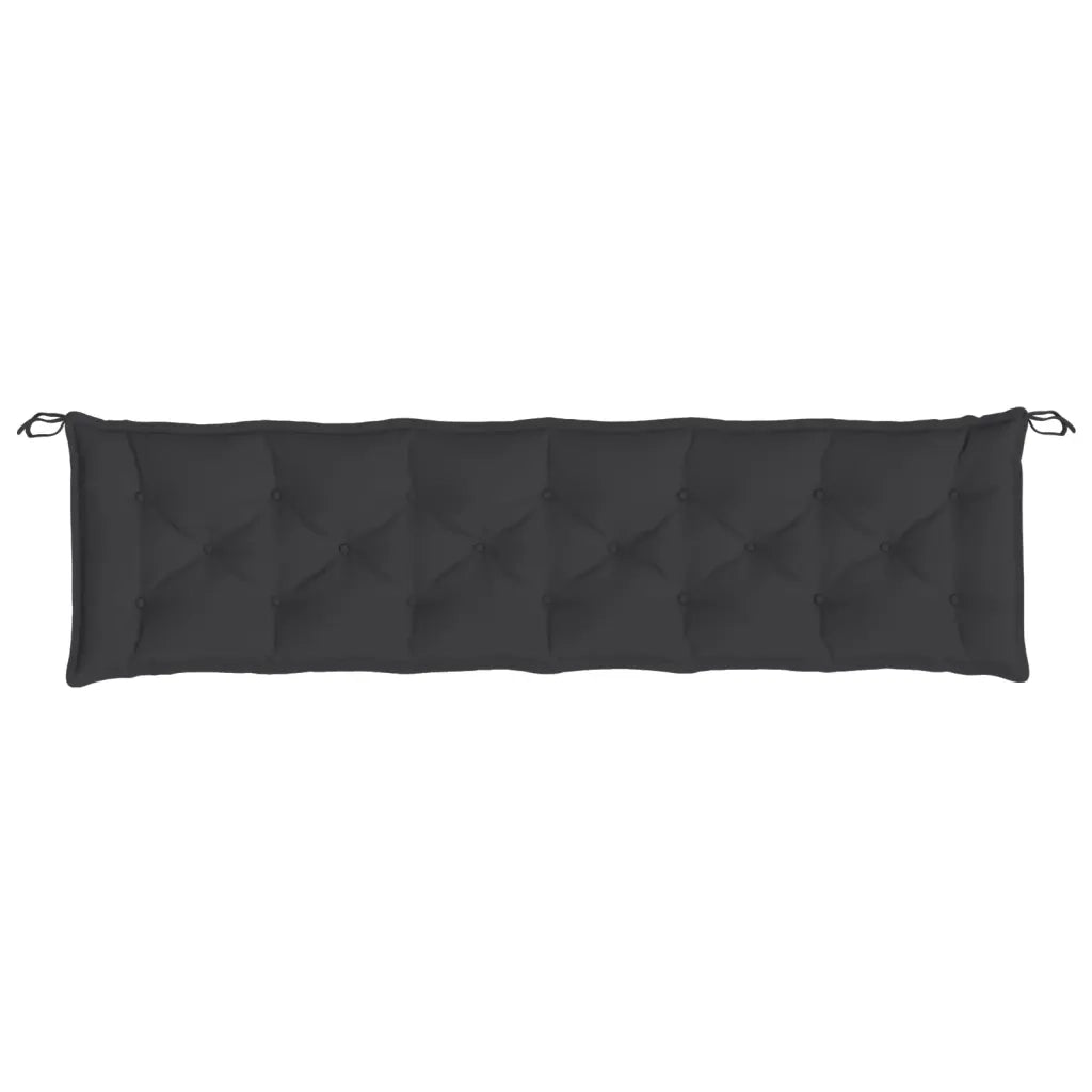 Cuscino per Panca Nero 200x50x7 cm in Tessuto Oxford 361647