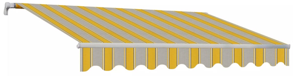 Tenda da Sole Barra Quadra 300x200 cm Tessuto in Acrilico Masi Riga Gialla
