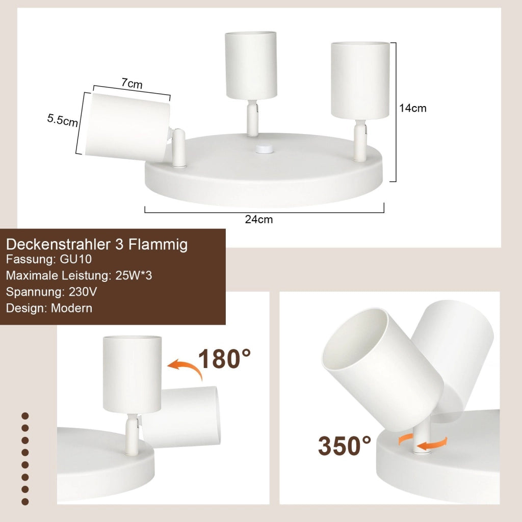 ZMH Faretto da soffitto LED rotondi GU10 moderni per soggiorno camera letto