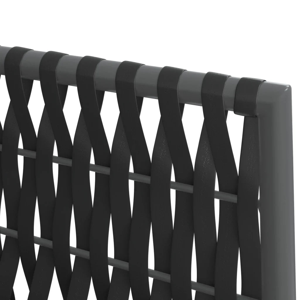 Sedie da Giardino con Cuscini 2 pz | Sedie da Esterno Nere 54x61x83cm in Polyrattan