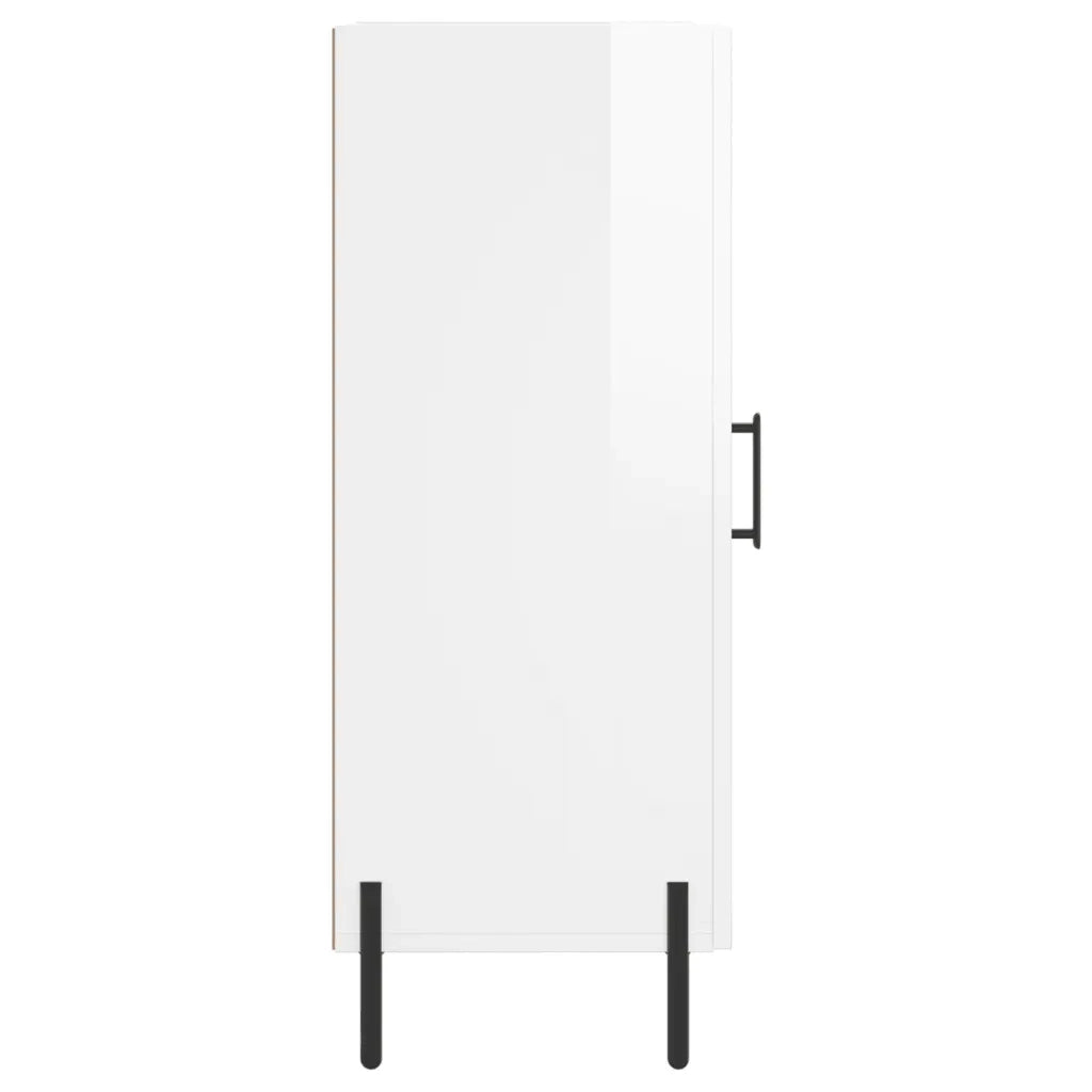 Credenza-Buffet-Armadio da cucina Bianco Lucido 34,5x34x90 cm in Legno Multistrato 332674
