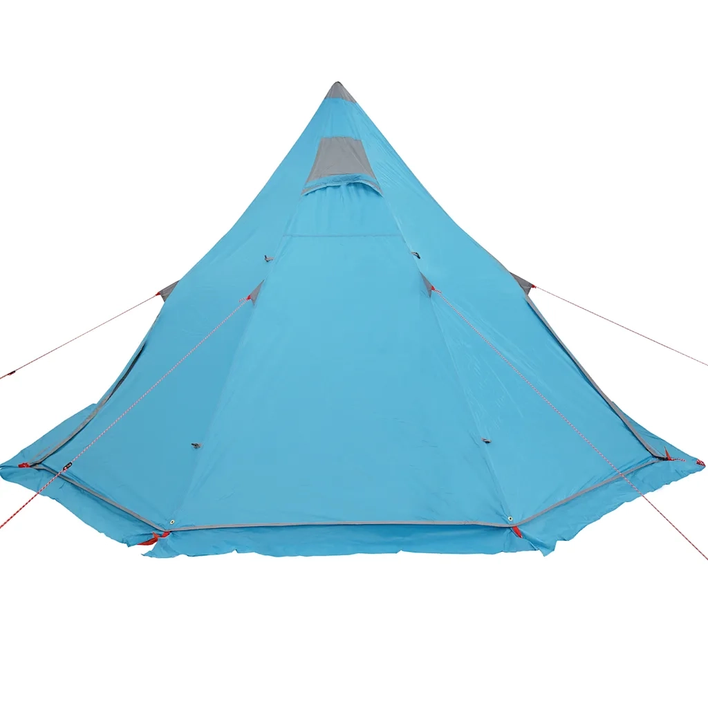 Tenda da Campeggio Tipi per 5 Persone Blu Impermeabile