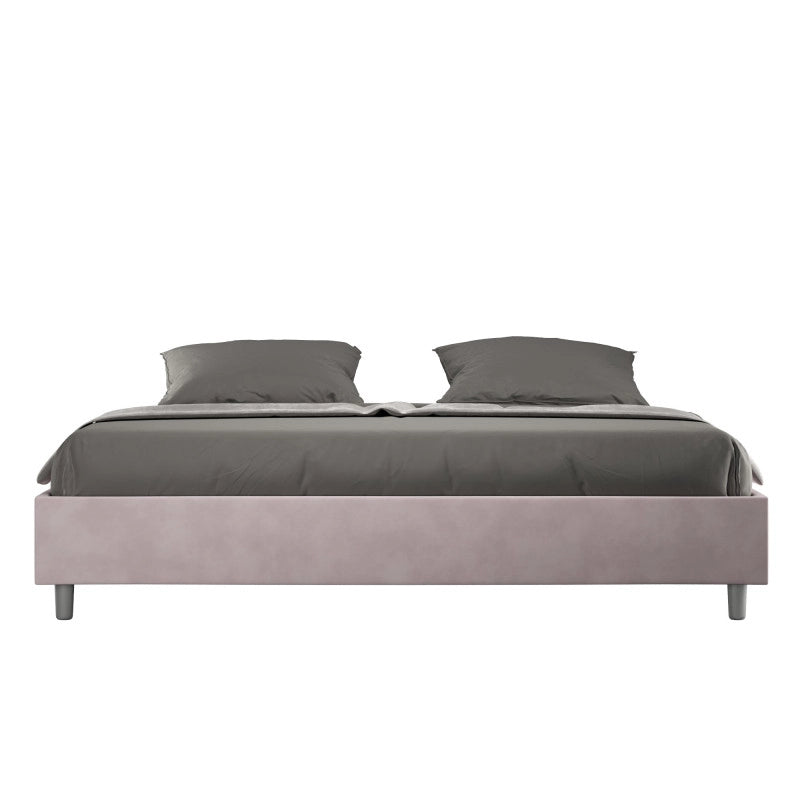 Letto imbottito Matrimoniale 180x200 cm Azelia - Senza rete,Glicine,Microfibra