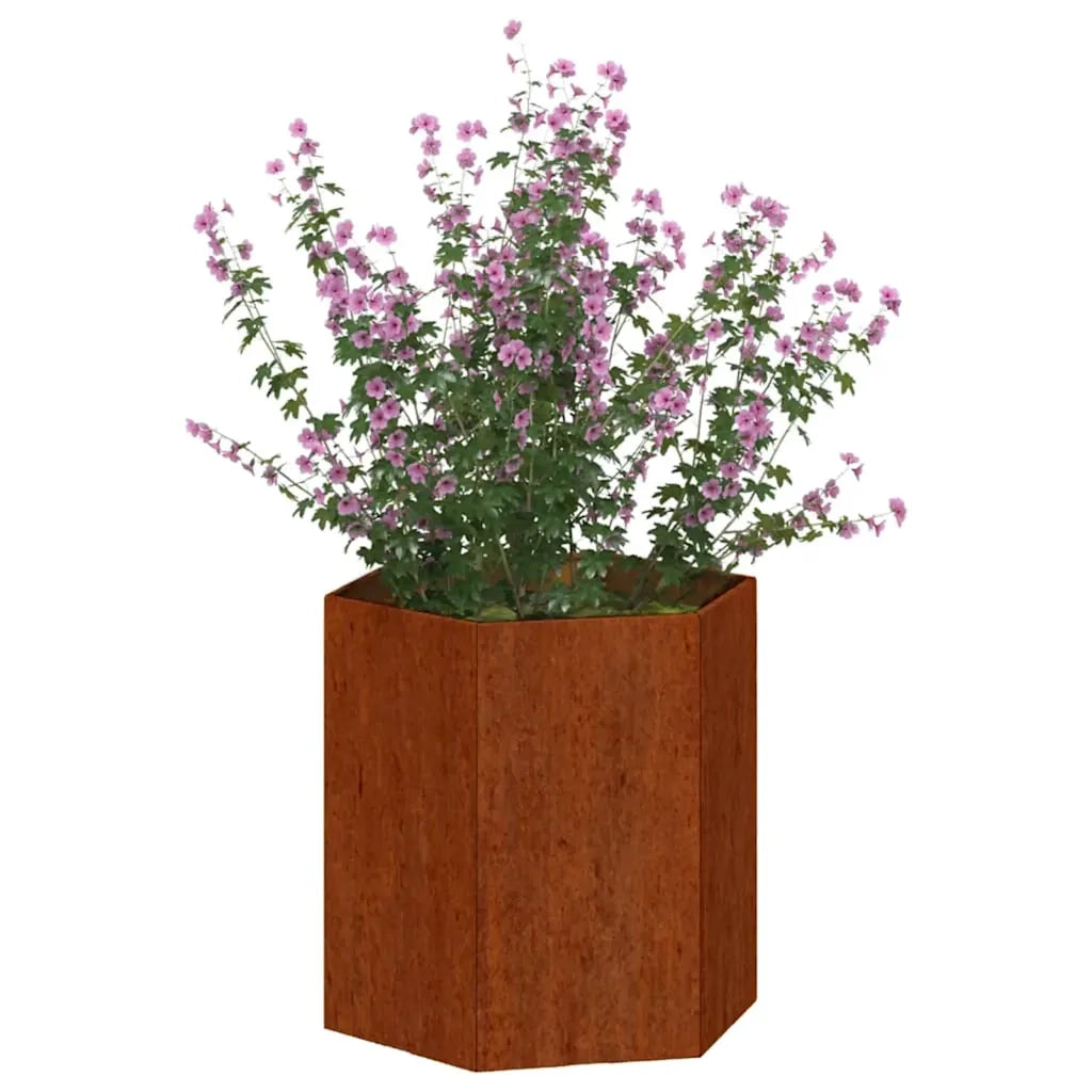 Fioriera Ruggine 40x40x45 cm Acciaio Corten 823674