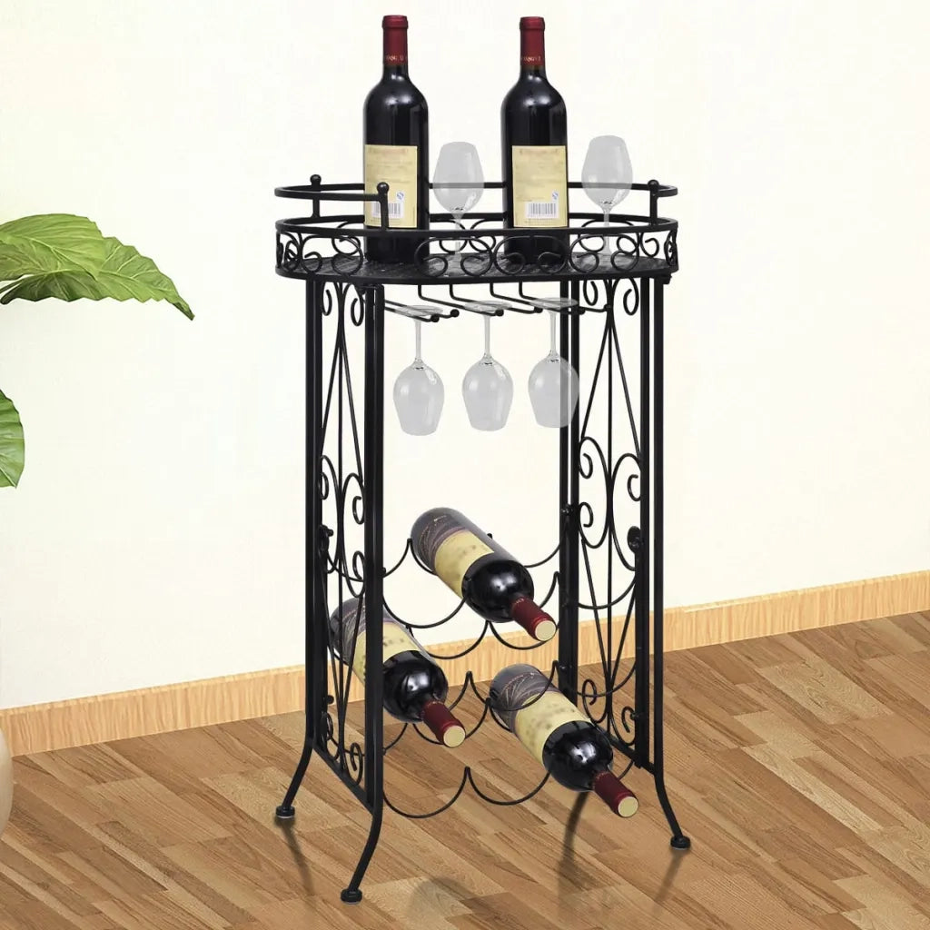 Struttura Portavini con Supporto 9 Bottiglie di Vino in Metallo CFW7519232