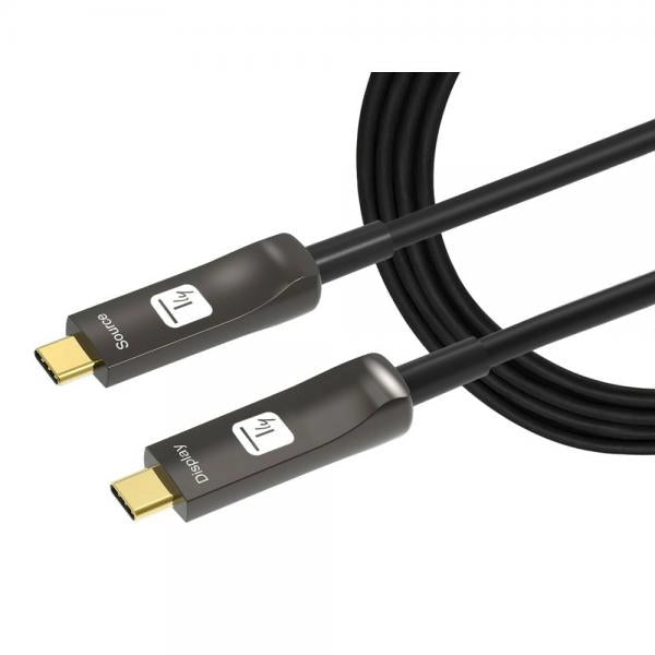Cavo Audio/Video Ottico Attivo USB-C M/M AOC Fibra Ottica 4K 15m