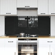 Schienale da cucina 2 pcs Nero 70 x 60 cm vetro temperato