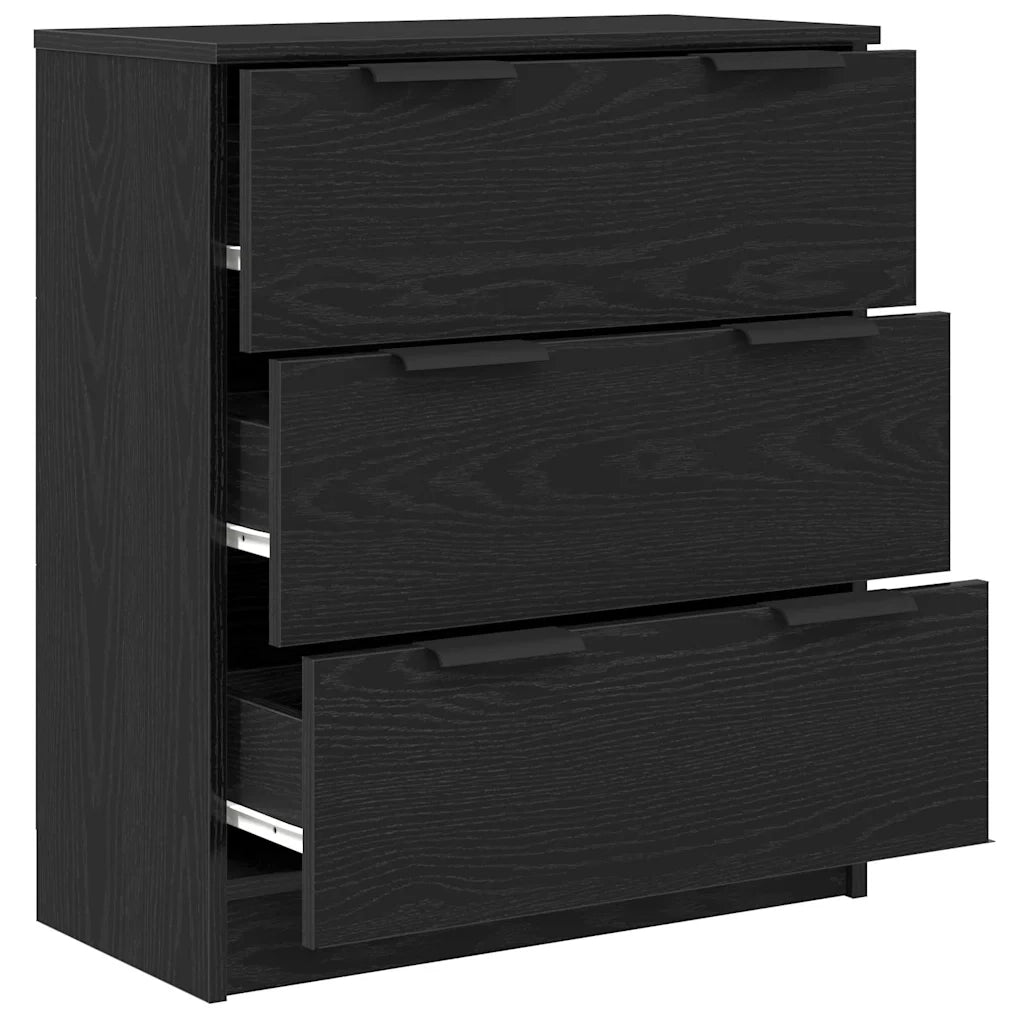 Credenza Rovere Nero 60 x 30 x 70 cm Legno multistrato 862087