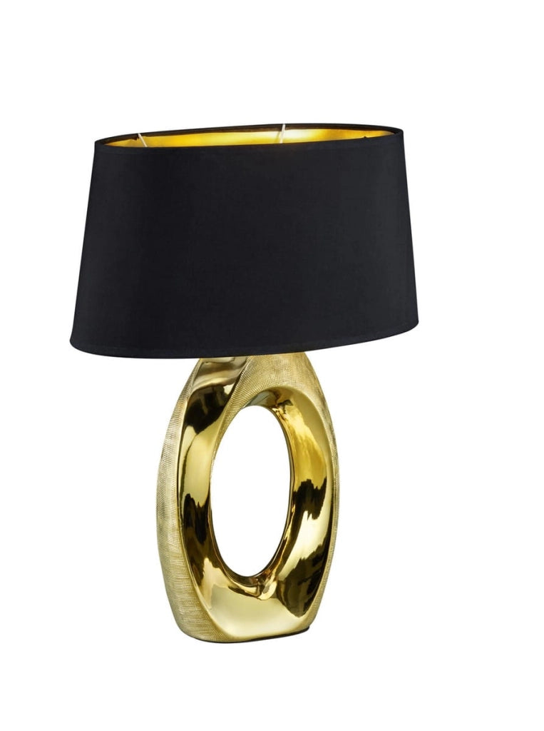 Lampada tavolo TABA oro/nera ceramica E27 RL R50521079