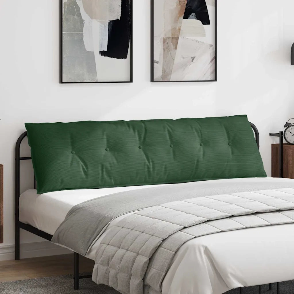 Cuscino per Schiena Verde Giungla 180 x 50 cm Tessuto in Cords