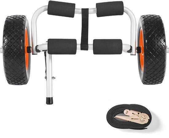 Kajakkar Opvouwbaar con Capacità di 90 kg, Cinti in Gomma Resistenti e Cintura a Rallentatore per il Trasporto di Kajaks, Canoa, Paddleboard, Gommoni e Piccole Barche