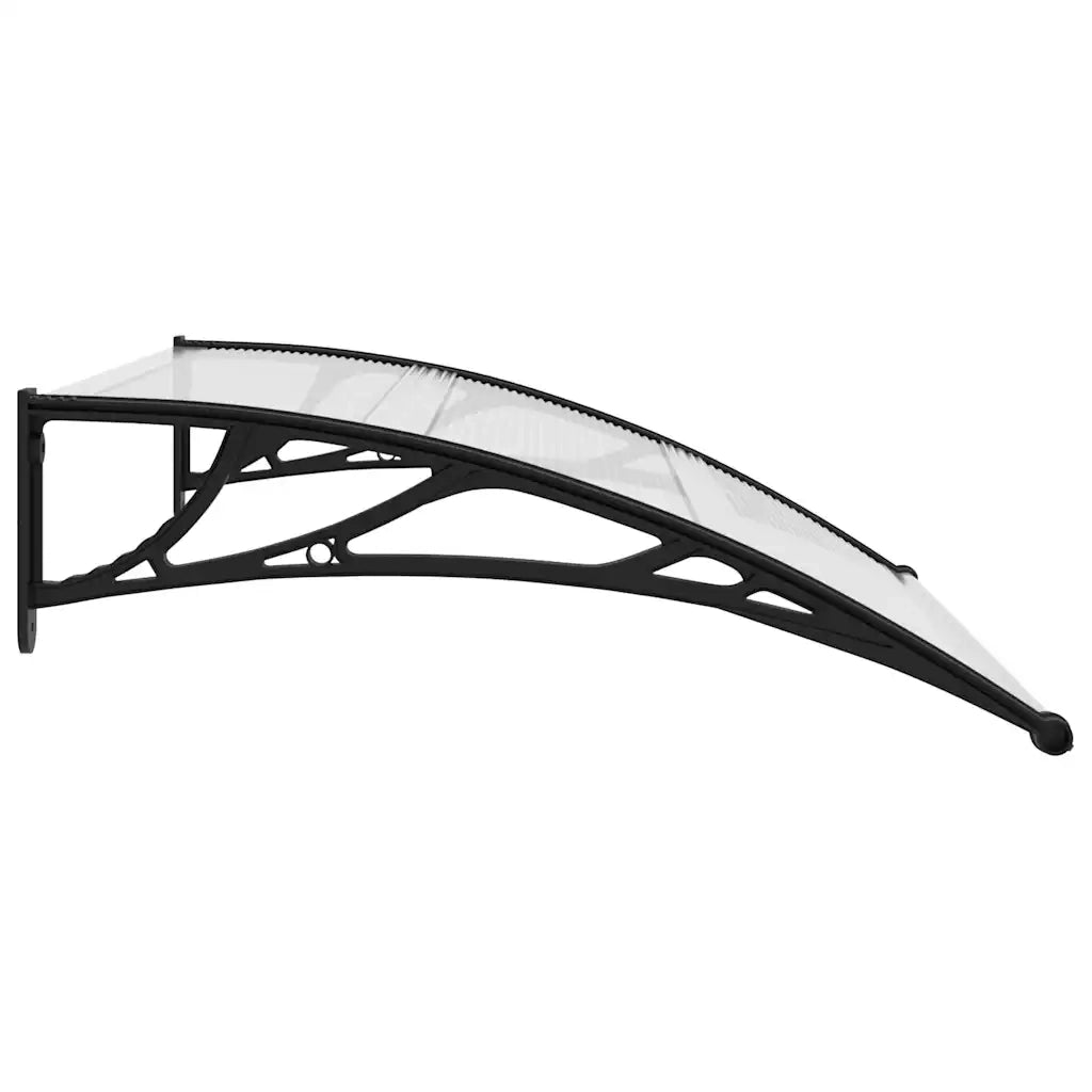 Pensilina per Porta Nera e Trasparente 120x75 cm in PC CFW8704204