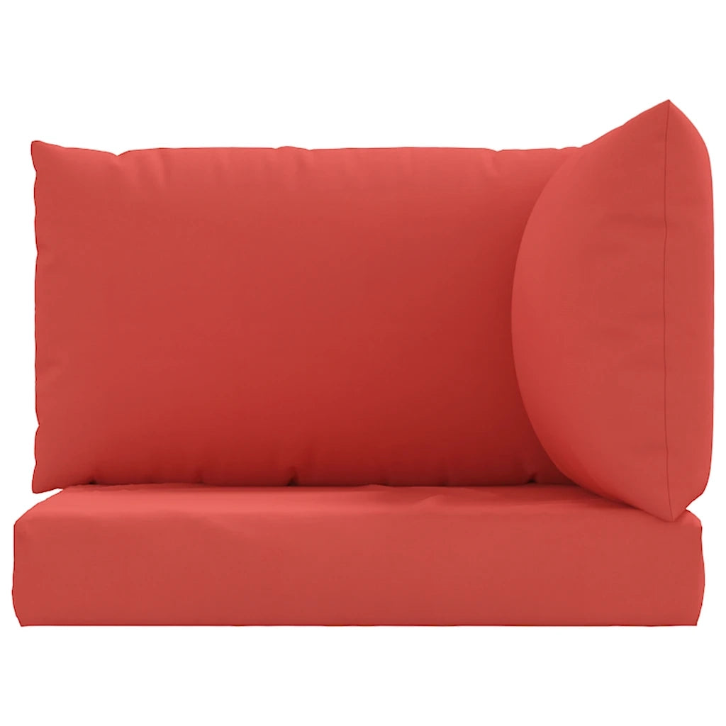 Cuscini per Pallet 3 pz Rossi in Tessuto Oxford 361779