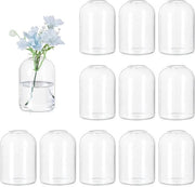 Set di 12 vasi di vetro rotondi per decorazione di tavola - matrimonio - decorazione moderna - vaso di fiori carino - decorazione di soggiorno Kawaii