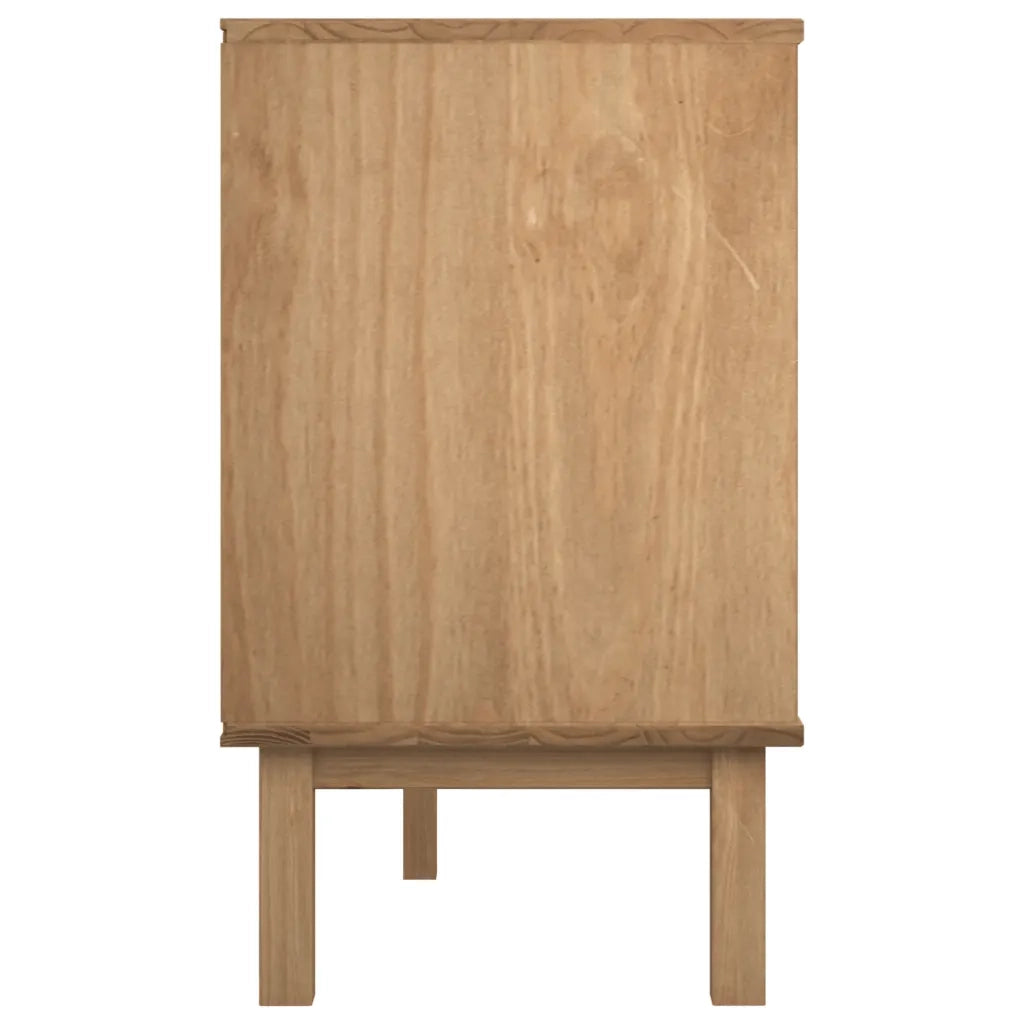 Cassettiera OTTA Marrone e Bianco 111x43x73,5 cm Legno di Pino