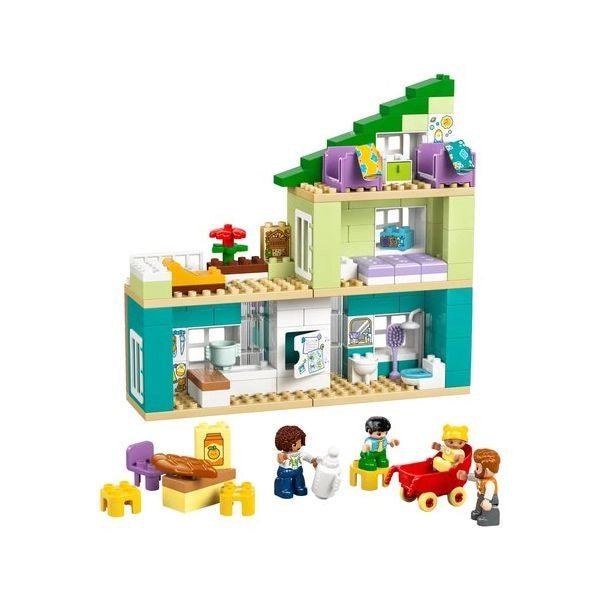 Costruzioni lego 10470 duplo town casa familiare moderna 3 in 1 con pe