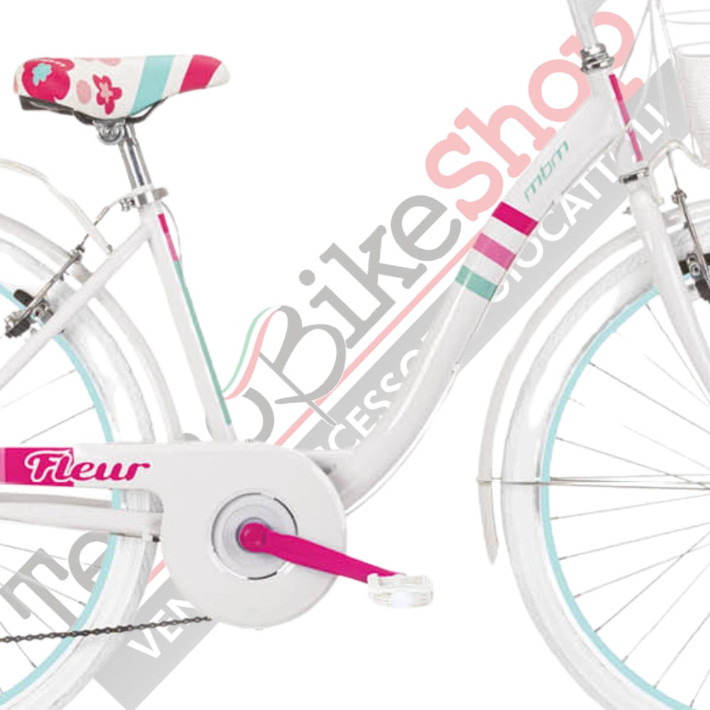 Bici Bambina MBM Fleur 26" 6 Velocità-Bianco