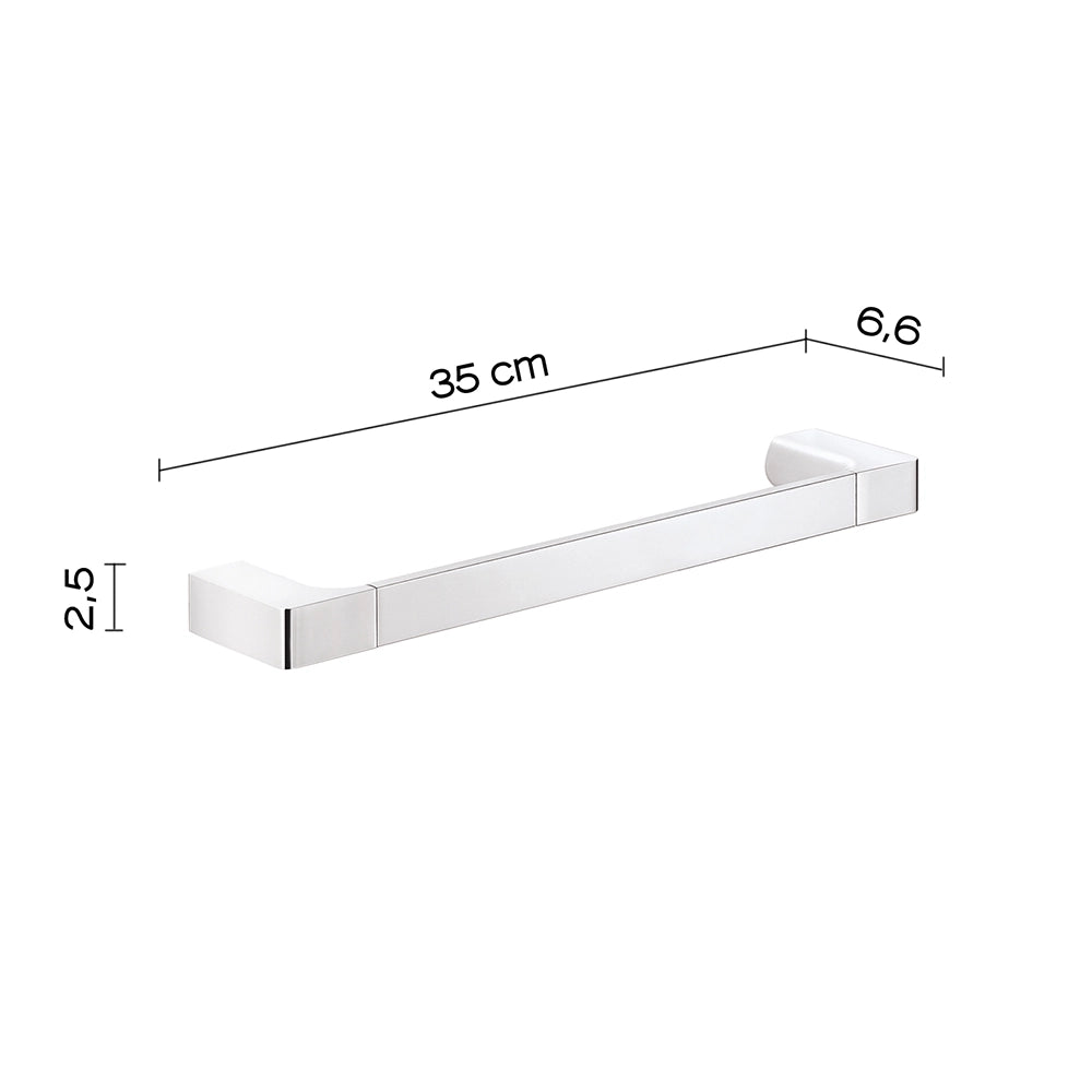 Portasalviette a muro 35 cm Gedy in ottone cromato | Pirenei