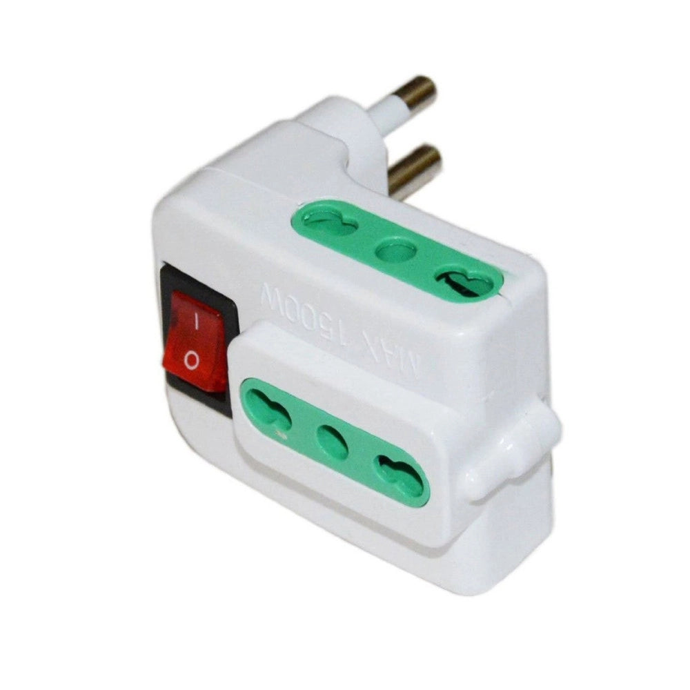 Trade Shop - Multipresa Adattatore Elettrico Tripla Spina 16a E 3 Prese 16a Con Interruttore -