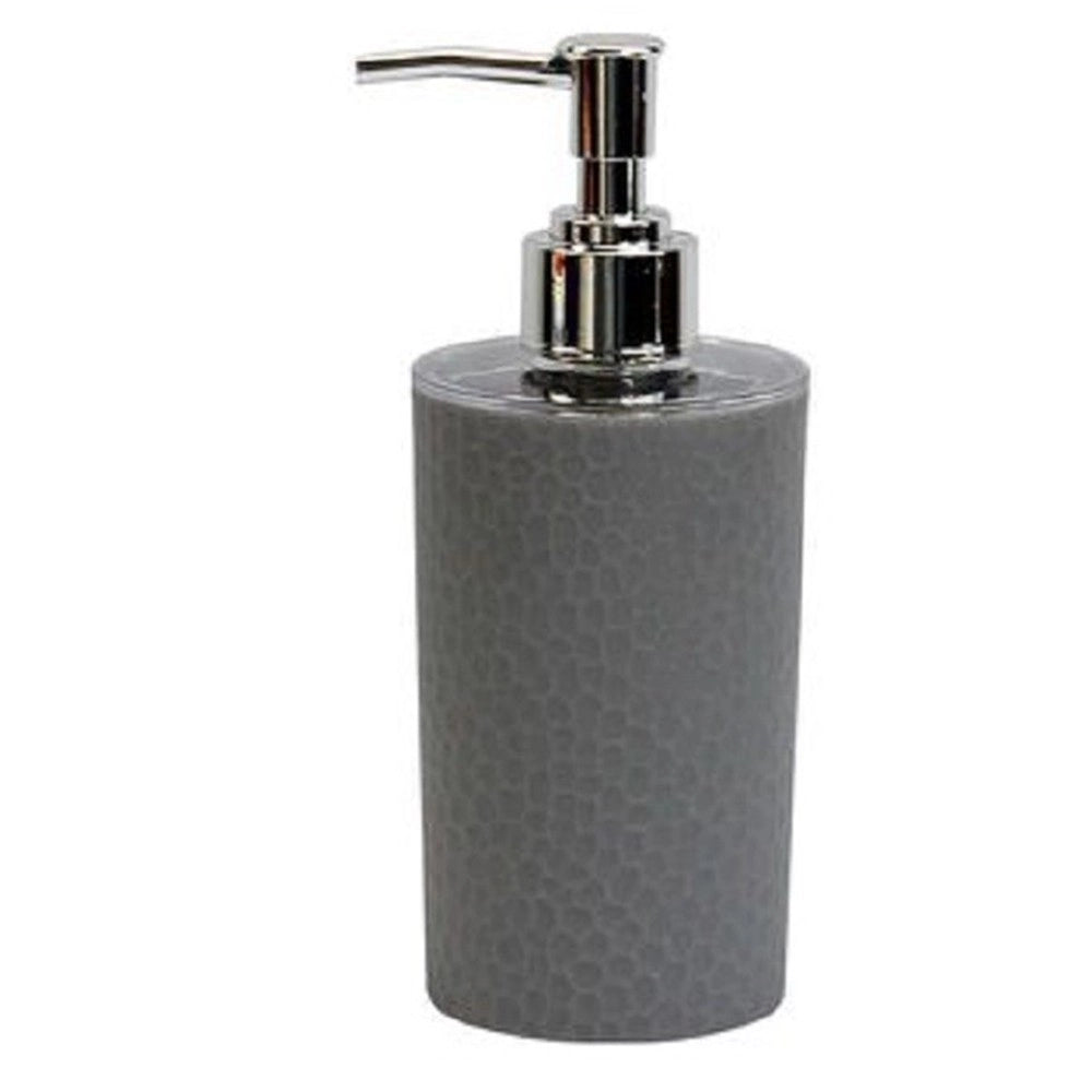 Trade Shop - Dispenser Sapone Liquido Bagno Per Lavandino Grigio Accessori Arredo Bagno 79797 -