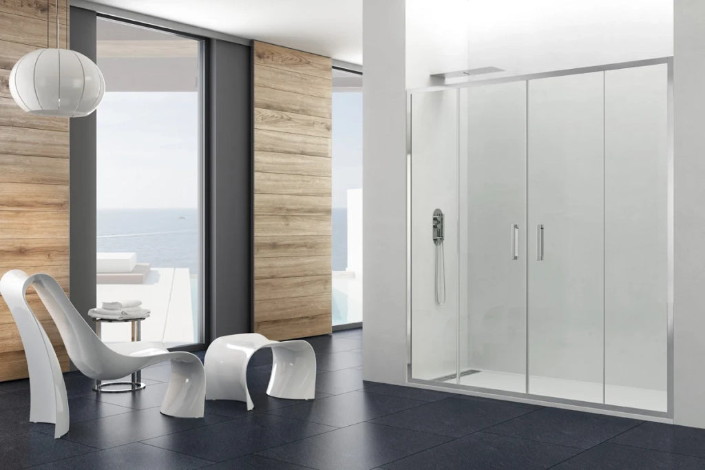 Box doccia angolare PRESTIGE 70x70 cm (67-70/67-70) cromo lucido vetro Frost Plus