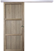Porta Scorrevole Frake 3 Ante H204 x L73 + binario in alluminio e 2 gusci senza maniglia