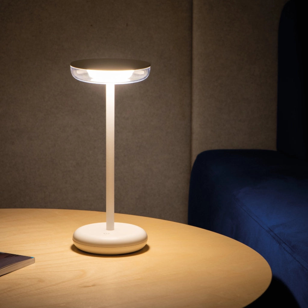 Lampada da tavolo LED cordless bianca FLUXY 1,7W Kanlux