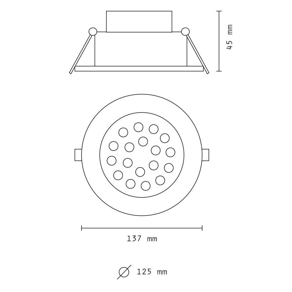 Faretto da incasso orientabile con vetro opaco 12w 6000K luce fredda