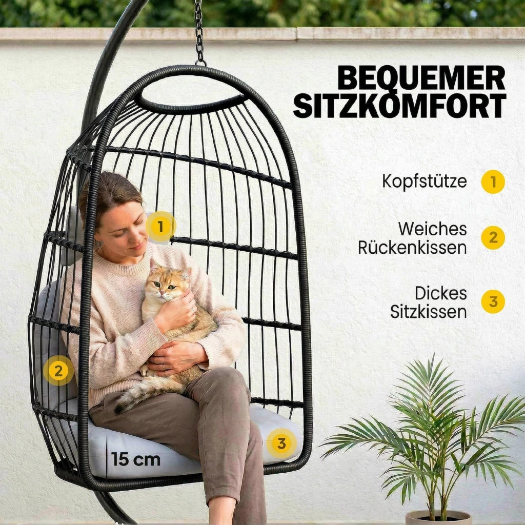 Sedia pieghevole in rattan con telaio cuscino cintura di sicurezza altezza regolabile