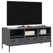 Mobile TV Antracite 101,5x39x43,5 cm Acciaio Laminato a Freddo