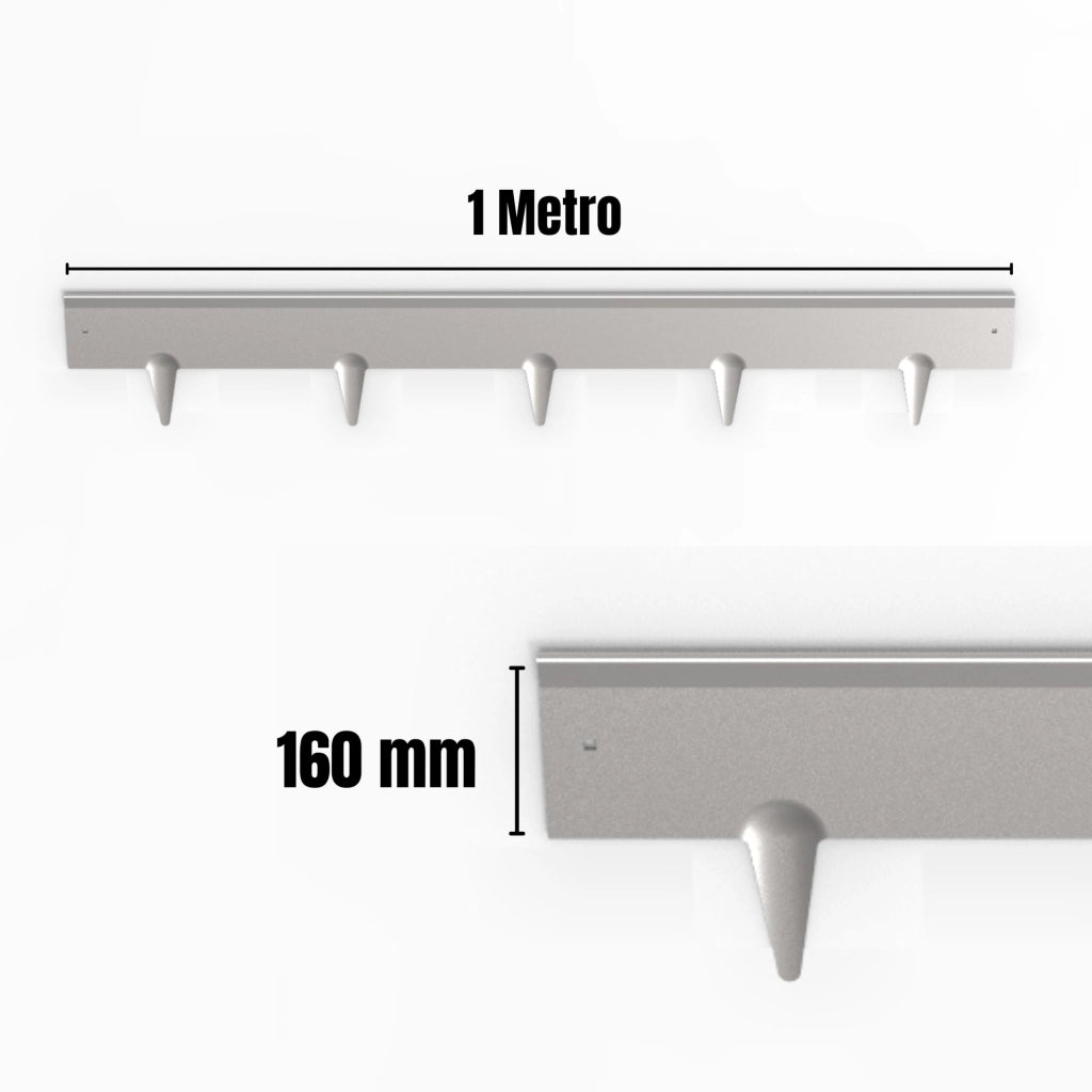 Bordura per Giardino e Orto a Giunzione in Acciaio Zincato 10 Pz da 1m x 160 mm, Bordura per Aiuola, Bordo per Aiuole