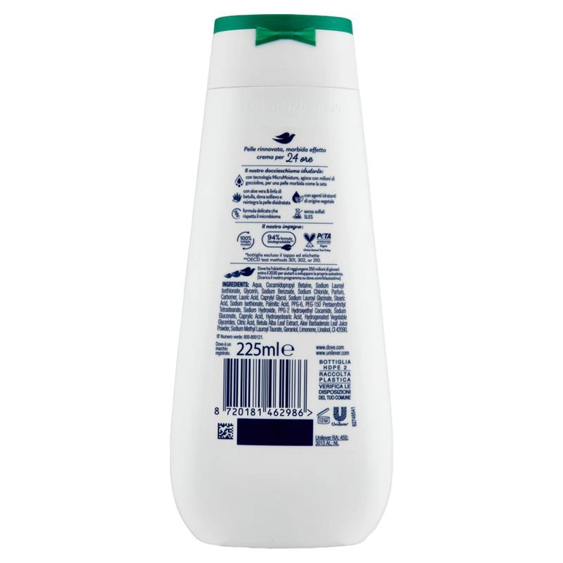 DOVE ADVANCED CARE DOCCIASCHIUMA FRESCA IDRATAZIONE ALOE & LINFA DI BETULLA 225 ML