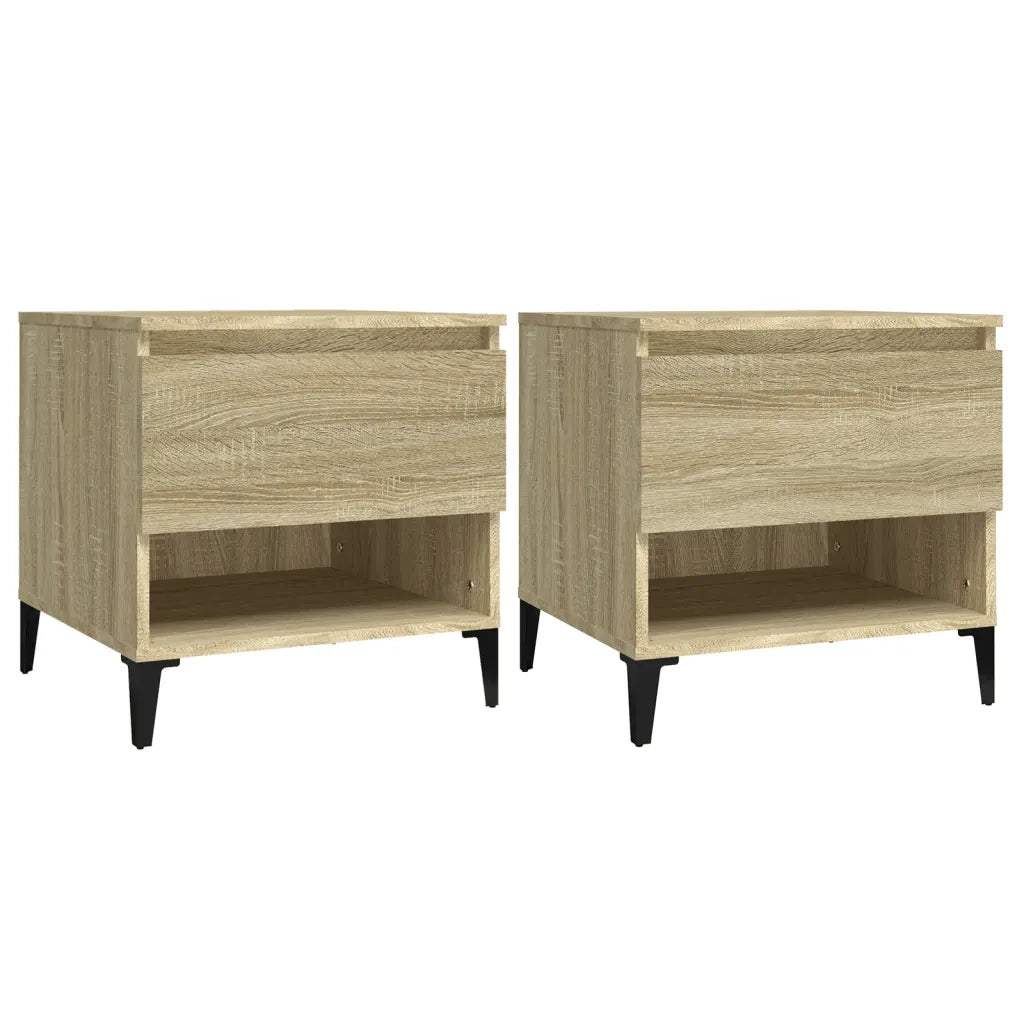 Tavolini 2pz Rovere Sonoma 50x46x50 cm in Legno Multistrato 819555