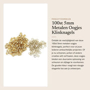 Occhioni in Metallo 100 Pezzi - Viti a Gancio - Anelli - Per Lavorazione del Pelle - Oro/Argento - Metallo Circolare - Occhi