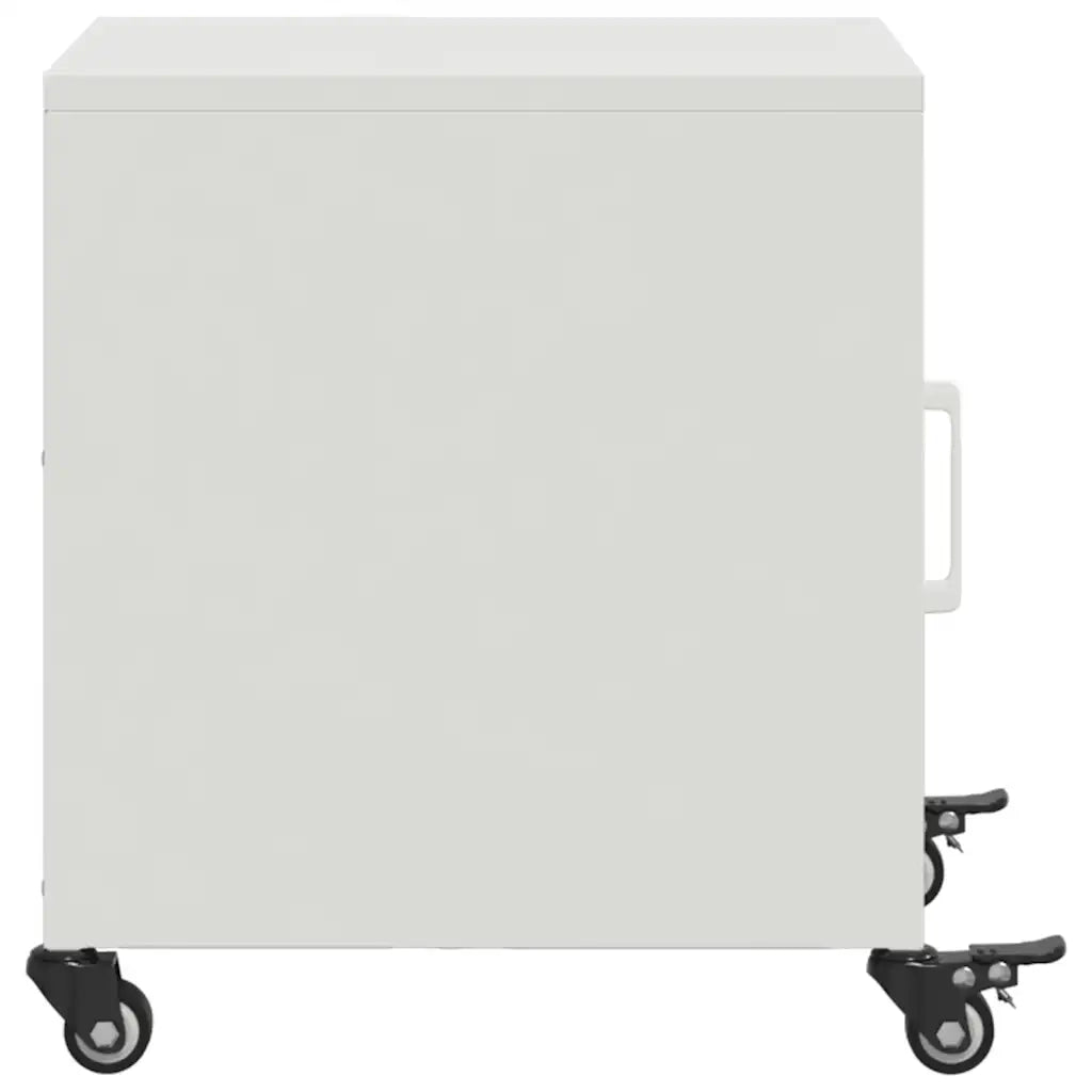 Comodino-Tavolino da notte Bianco 36x39x43,5 cm in Acciaio 900521