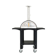 Forno da tavolo per pizza all'aperto 35cm in Acciaio Inox Postazioni di Preparazione Portatili in Legno