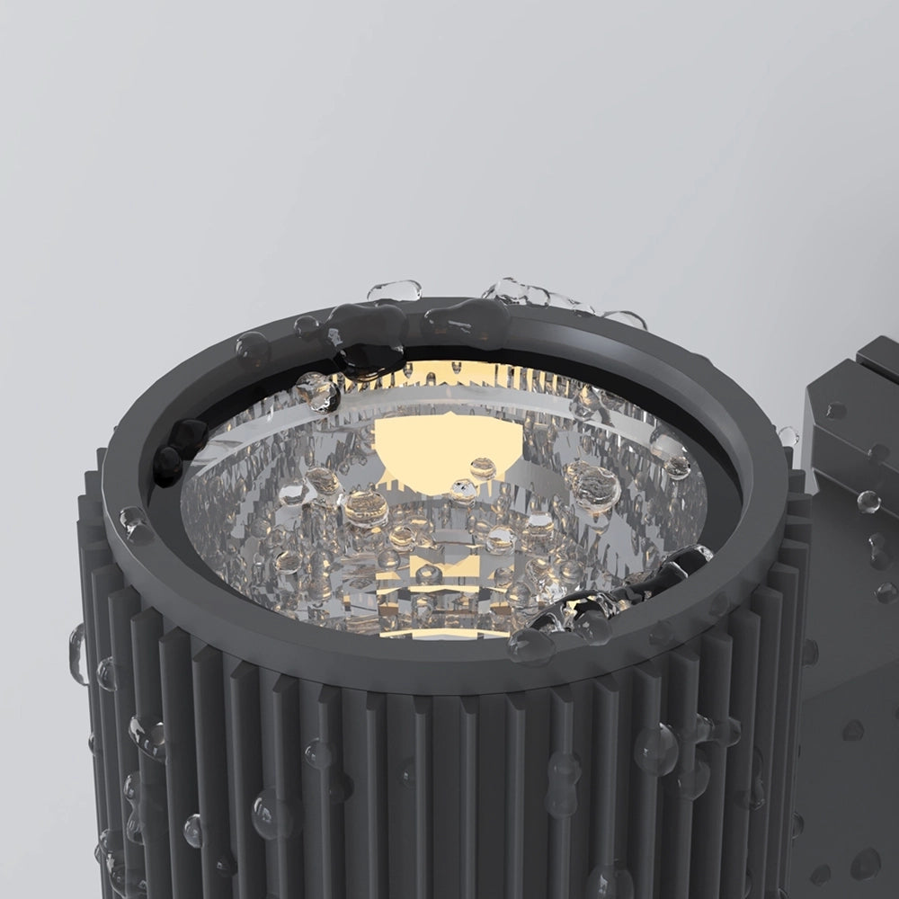 Lampada Da Parete Moderna Per Esterno Metallo Grigio Luce1E27 60W Ip54